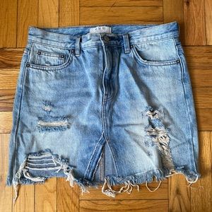 Free People Jean Skirt